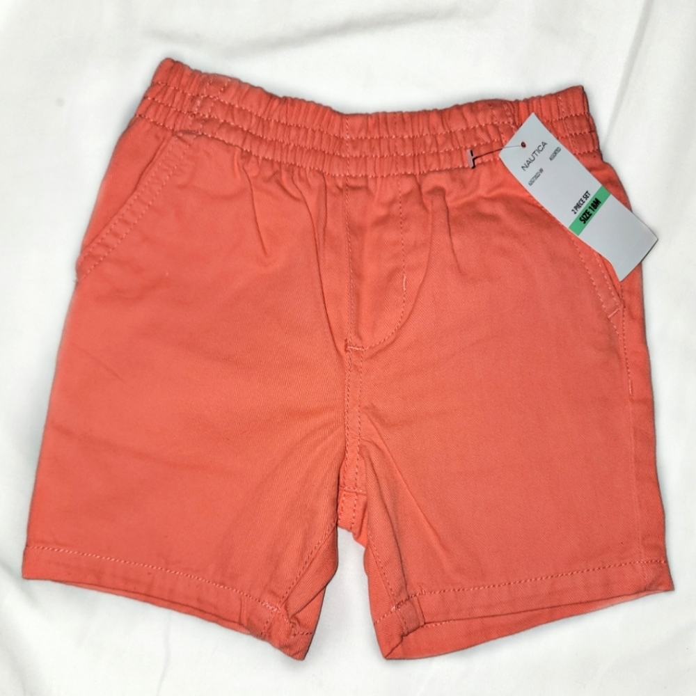 Boys 18M Nautica Coral Shorts